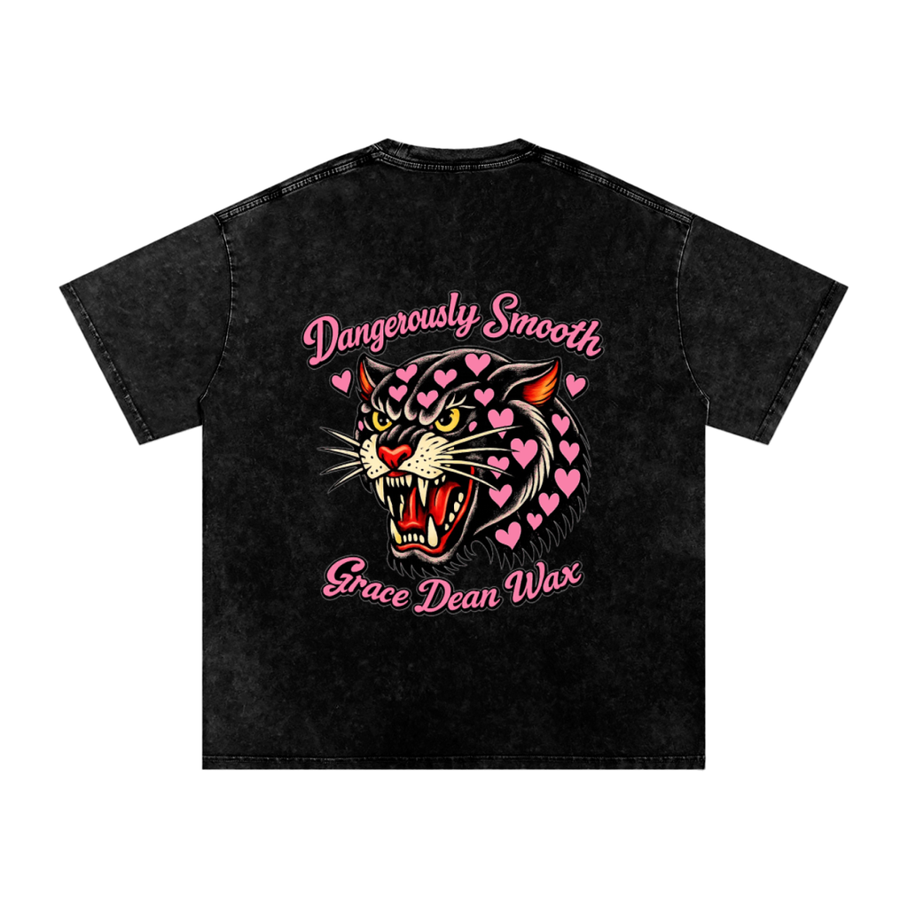 Dangerously Smooth Snow Washed Oversized Cotton T-Shirt