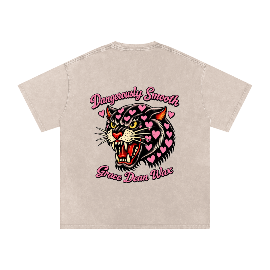 Dangerously Smooth Snow Washed Oversized Cotton T-Shirt