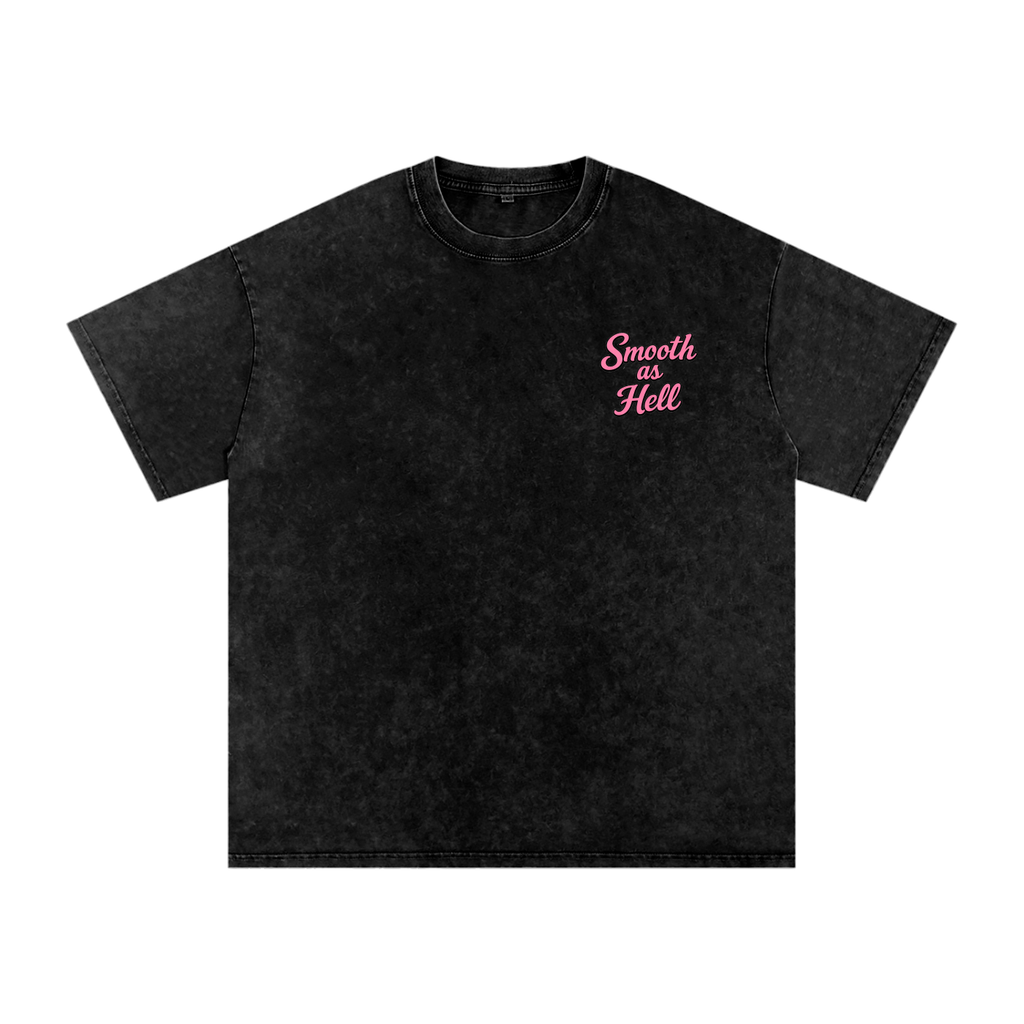 Smooth as Hell Snow Washed Oversized Cotton T-Shirt