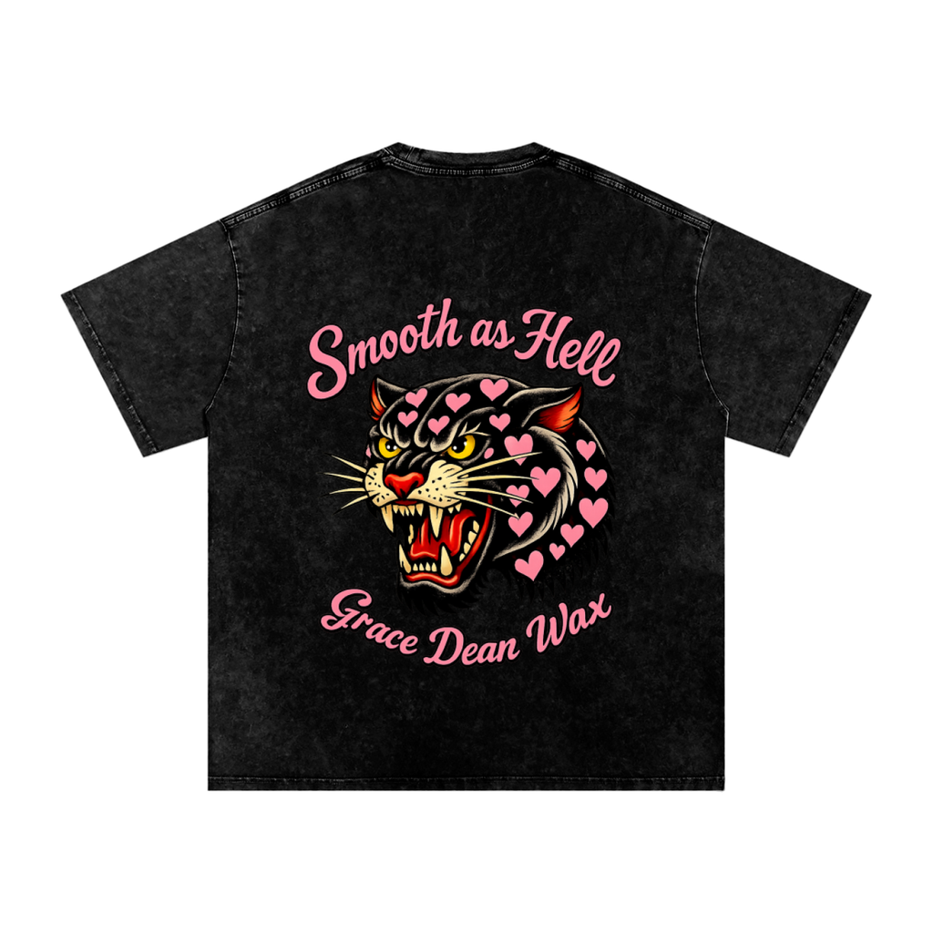 Smooth as Hell Snow Washed Oversized Cotton T-Shirt